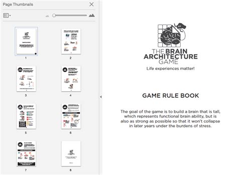 brain architecture game instructions.